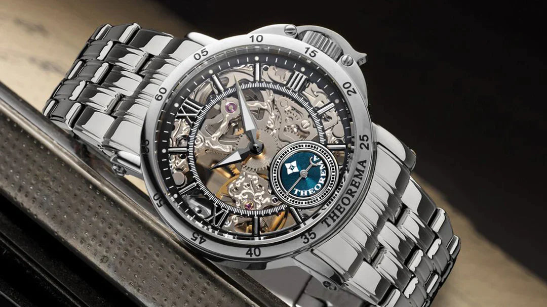 Silver skeleton watches