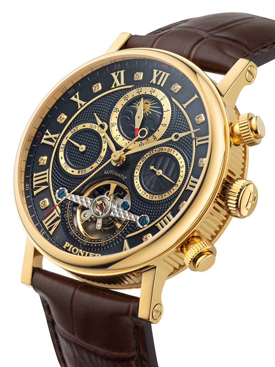 شيكاغو P7002-4 | ذهبي | ساعة الماس الأوتوماتيكية بايونير ألمانيا