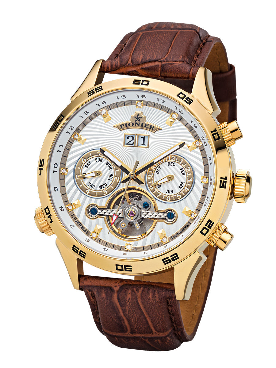 Automatic Florida Diamonds by Pionier Germany GM-505-7 | Gold |