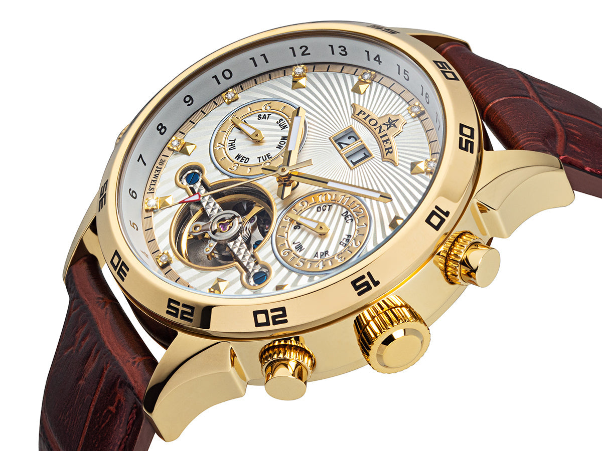 Automatic Florida Diamonds by Pionier Germany GM-505-7 | Gold |