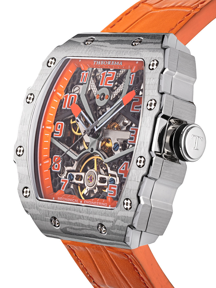 Singapore Theorema - GM-131-2 | Orange | Automatic Skeleton Watch