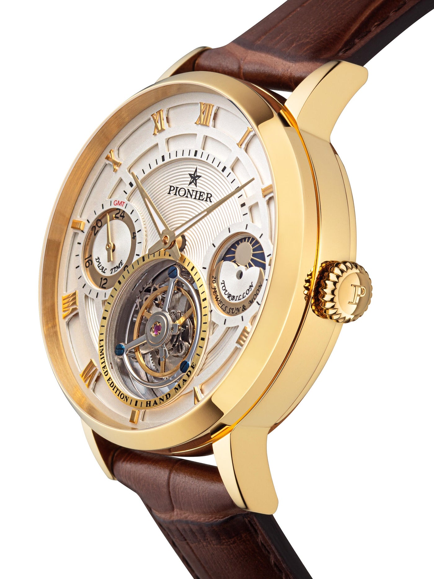 Handmade Lausanne Tourbillon by Pionier Germany - GM-905-3 |Gold|