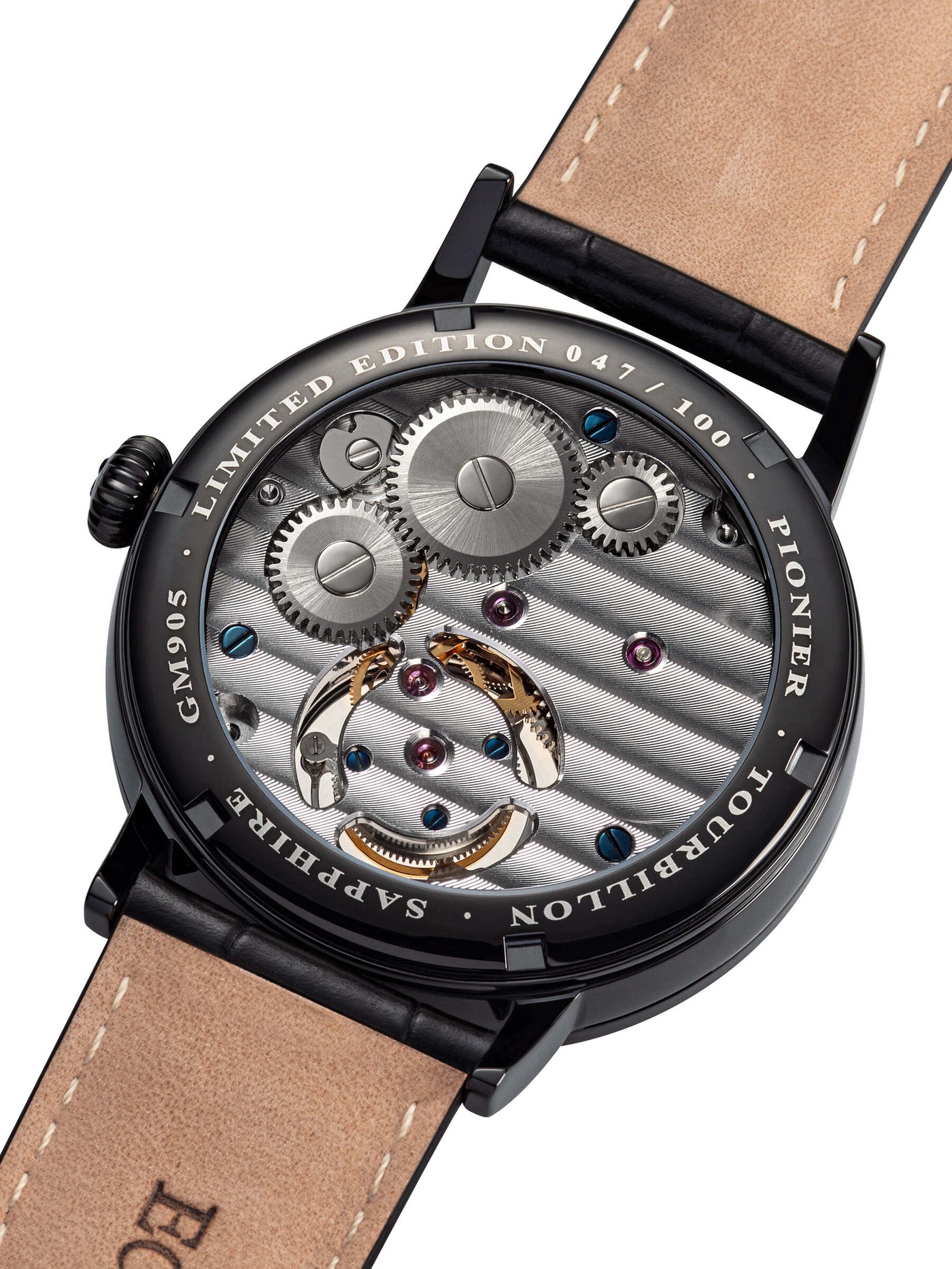 Handmade Lausanne Tourbillon by Pionier Germany - GM-905-6 |Black|