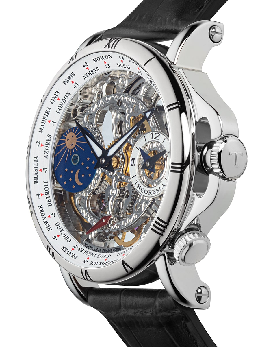 Dual-Time Sao Paulo GM-103-5 |Silver | Theorema, Germany