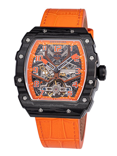 Singapore Theorema - GM-131-8 | Orange | Automatic Skeleton Watch