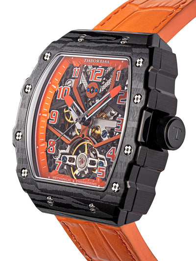 Singapore Theorema - GM-131-8 | Orange | Automatic Skeleton Watch