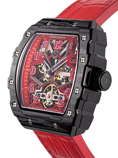 Singapore Theorema - GM-131-7 | Red | Automatic Skeleton Watch