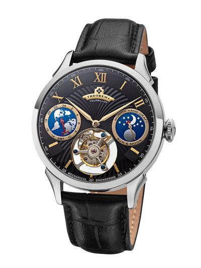 Limited Edition. Lugano Tourbillon by Theorema Germany - GM-904-2 |Silver|