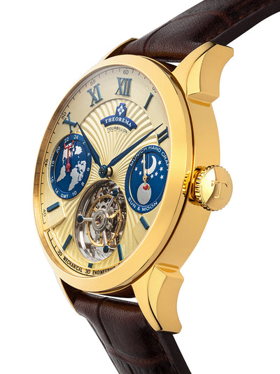 Limited Edition. Lugano Tourbillon by Theorema Germany - GM-904-3 |Gold|