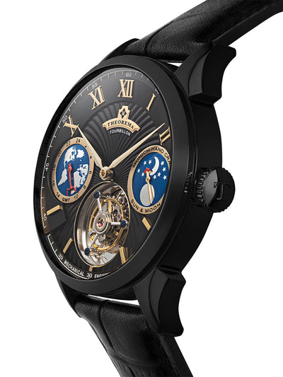 Limited Edition. Lugano Tourbillon by Theorema Germany - GM-904-5 |Black|